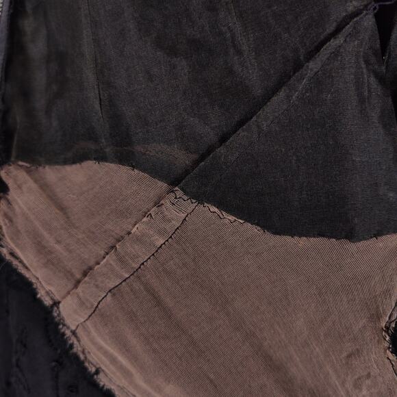 Vintage 50s Boat Neck Cocktail Dress Size 6 Black Embroidered Knee Length - Picture 15 of 16